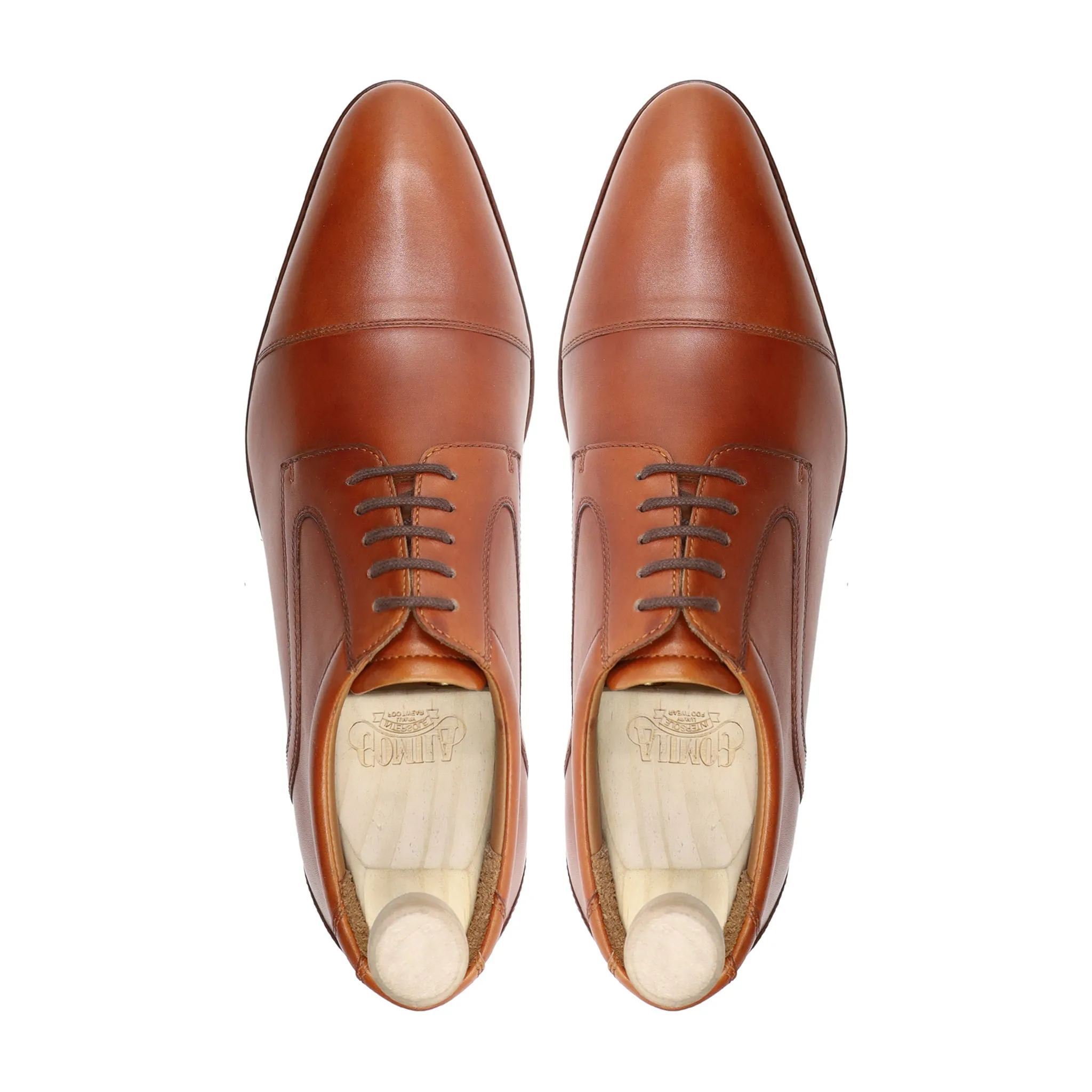 Omaha - Men's Tan Brown Calf Leather Derby Shoe