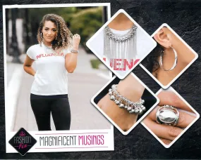 Paparazzi Accessories  - The Magnificent Musings Collection #MM-0819 - Fashion Fix Silver Necklace August 2019