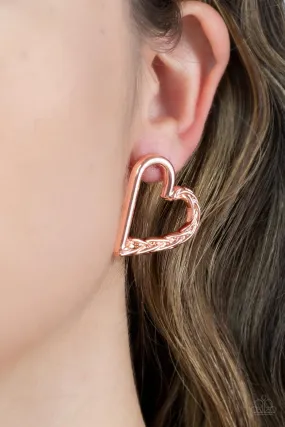 Paparazzi Cupid, Who? - Copper Studs Post Earrings