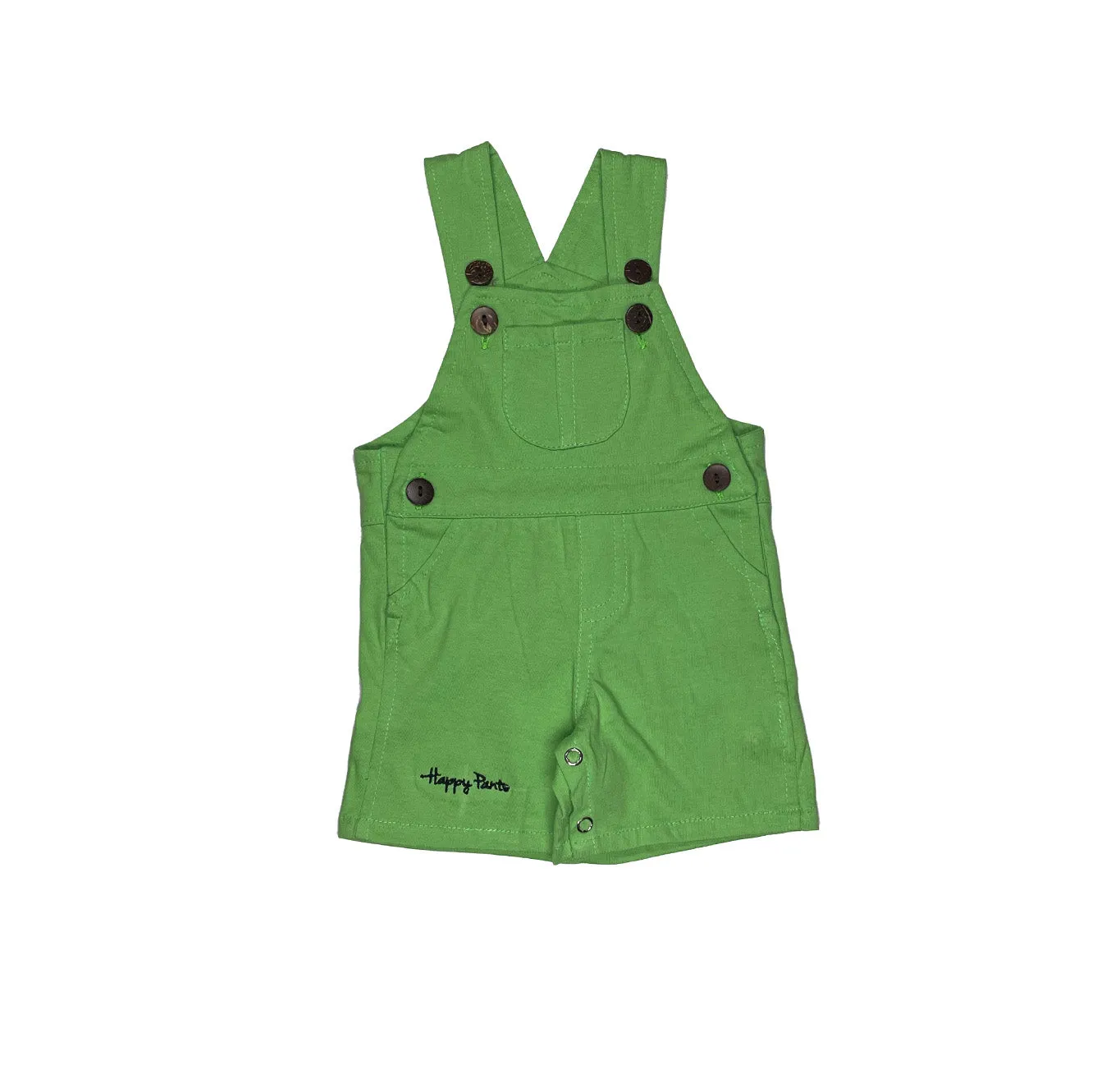 Plain Green Short Overall for Boys