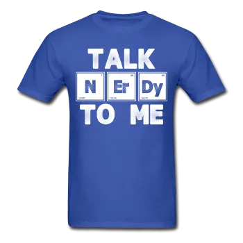 "Talk NErDy To Me" (white) - Men's T-Shirt