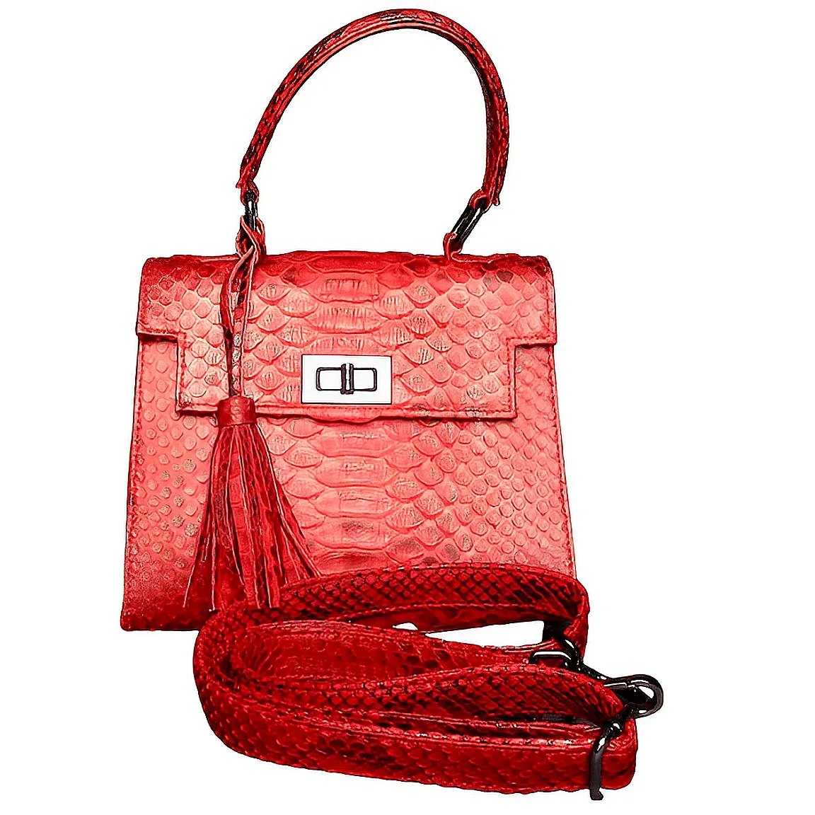 Red Top Handle Bag