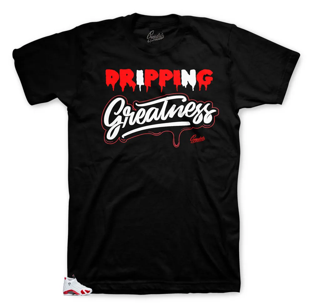 Retro 14 Candy Cane Shirt - Dripping Greatness  - Black