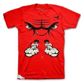 Retro 14 Candy Cane Shirt - Raging Face  - Red