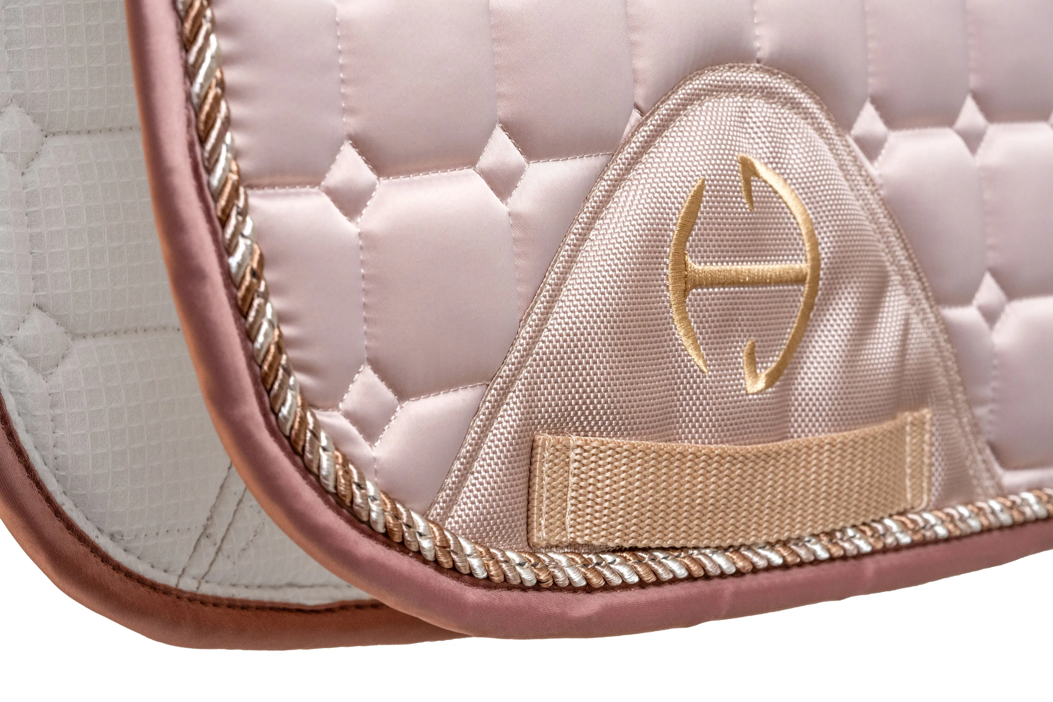 Satin Classic Dressage Saddle Pad - Champagne Taupe