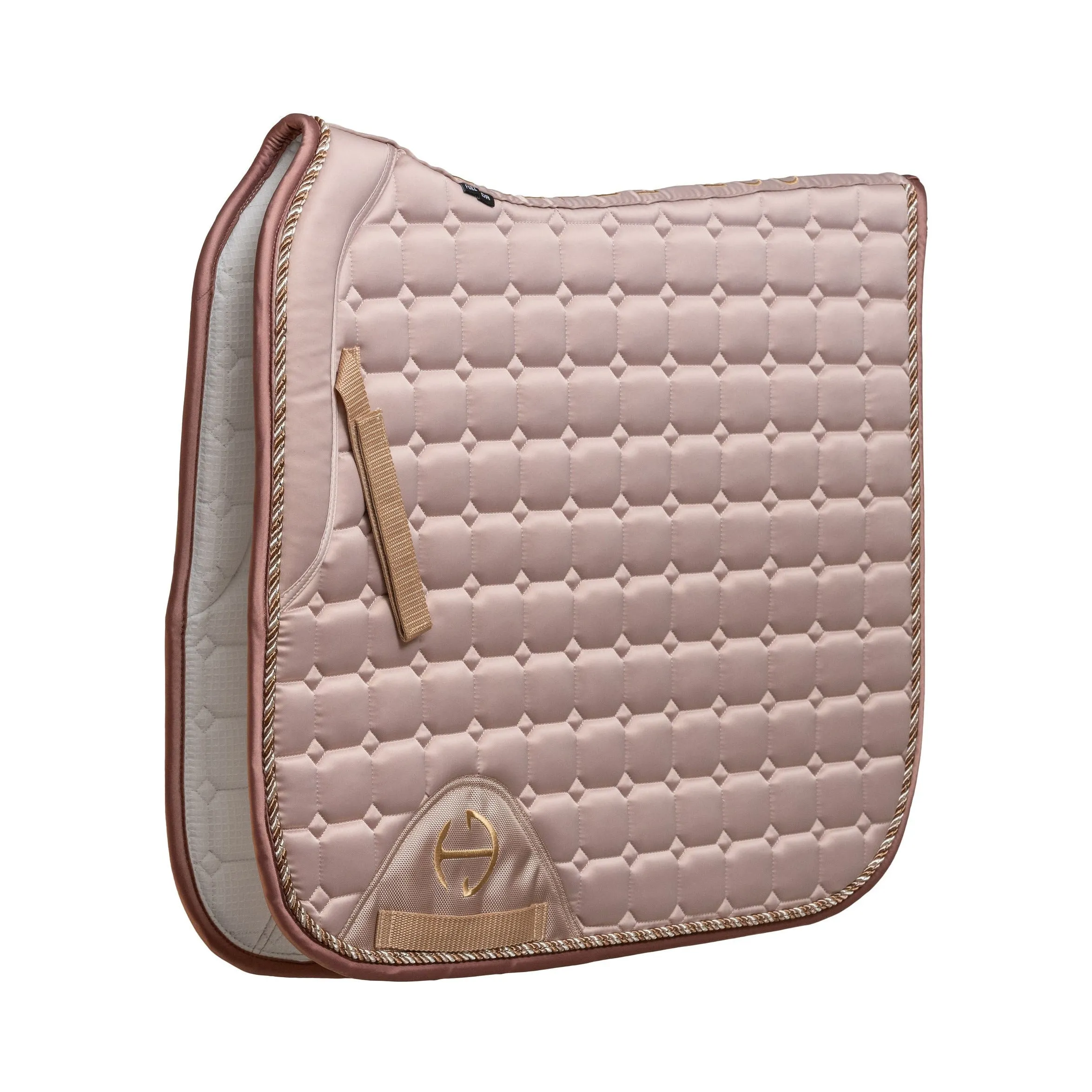 Satin Classic Dressage Saddle Pad - Champagne Taupe