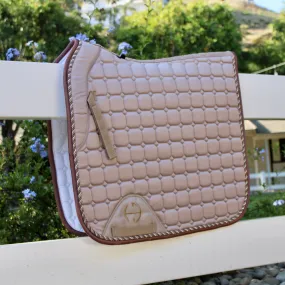 Satin Classic Dressage Saddle Pad - Champagne Taupe