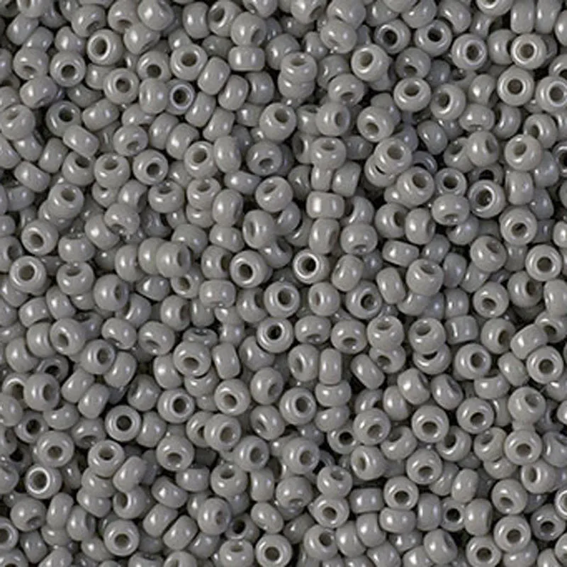 Seed Beads-15/0 Round-499 Opaque Falcon Grey-Miyuki-16 Grams