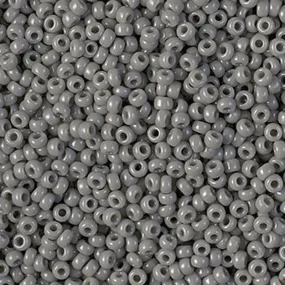 Seed Beads-15/0 Round-499 Opaque Falcon Grey-Miyuki-16 Grams