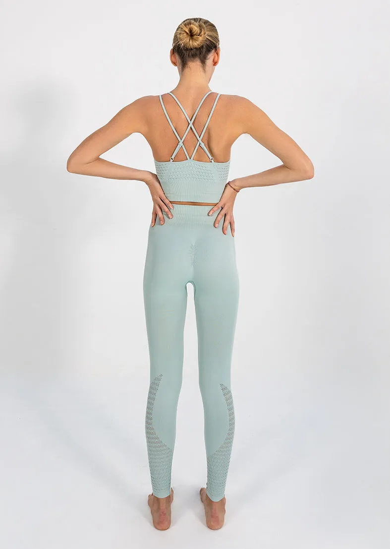 Serenity Seamless Legging Aqua Grey Final Sale