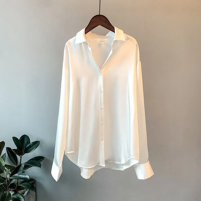 Silk Shirt Vintage Blouse