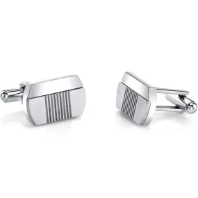 Stainless Steel Cufflinks Brushed Polish Finish