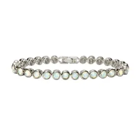 STB-WO - Tennis Bracelet made with Swarovski Elements - White Opal