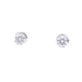 STERLING SILVER MOISSANITE STUD EARRINGS 3.36CTW