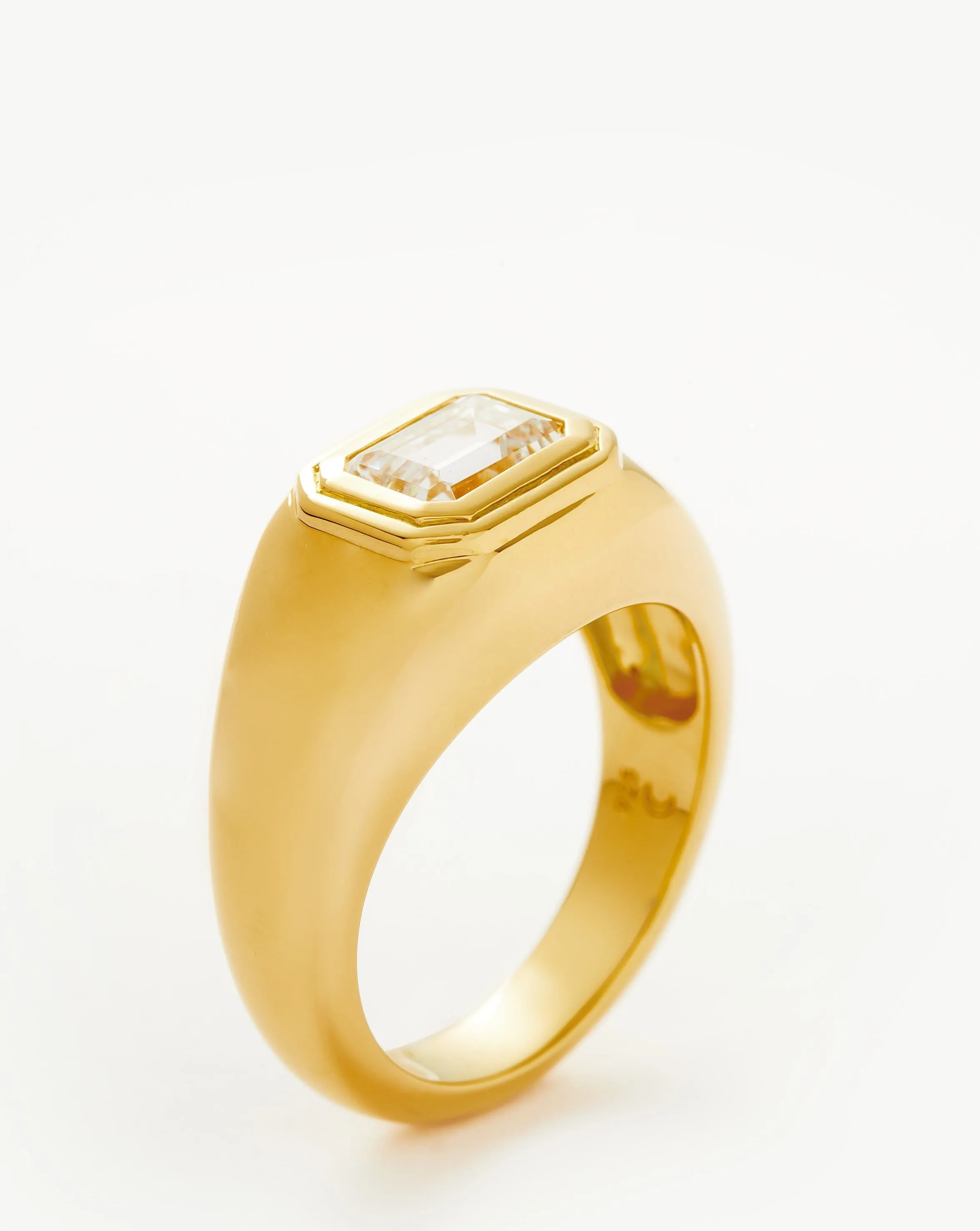 Stone Dome Statement Ring | 18ct Gold Plated Vermeil/Cubic Zirconia