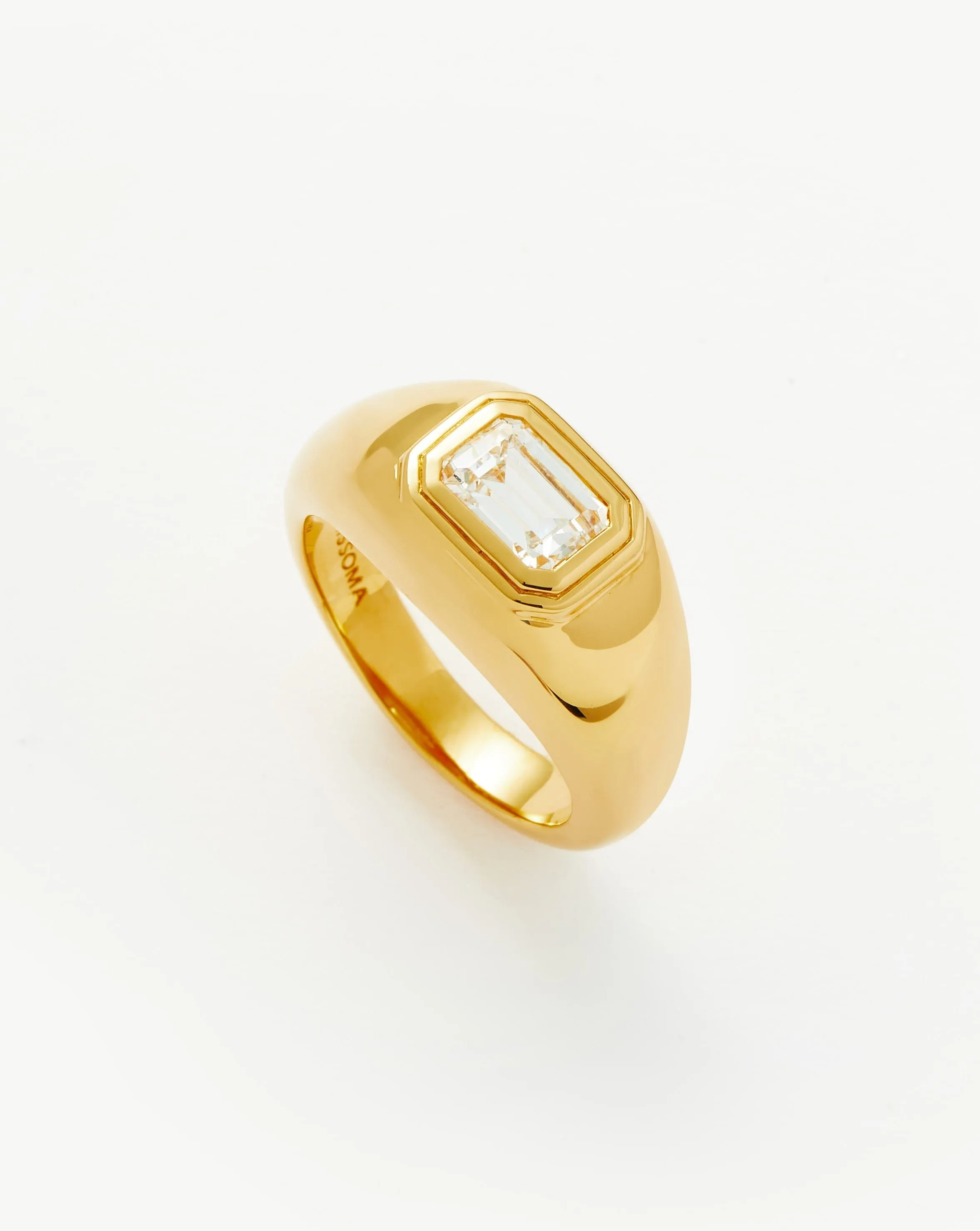 Stone Dome Statement Ring | 18ct Gold Plated Vermeil/Cubic Zirconia