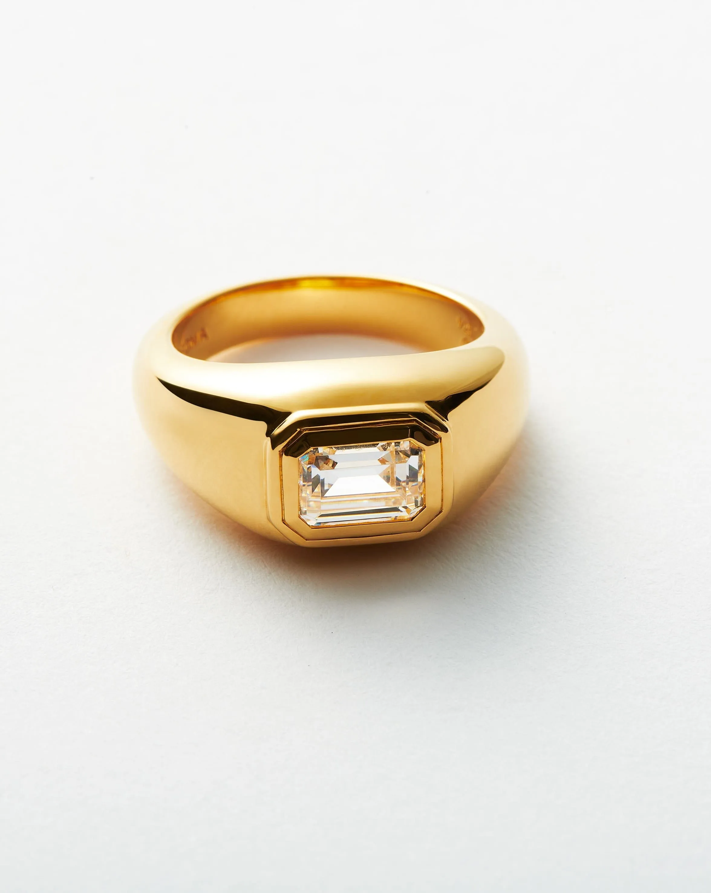 Stone Dome Statement Ring | 18ct Gold Plated Vermeil/Cubic Zirconia