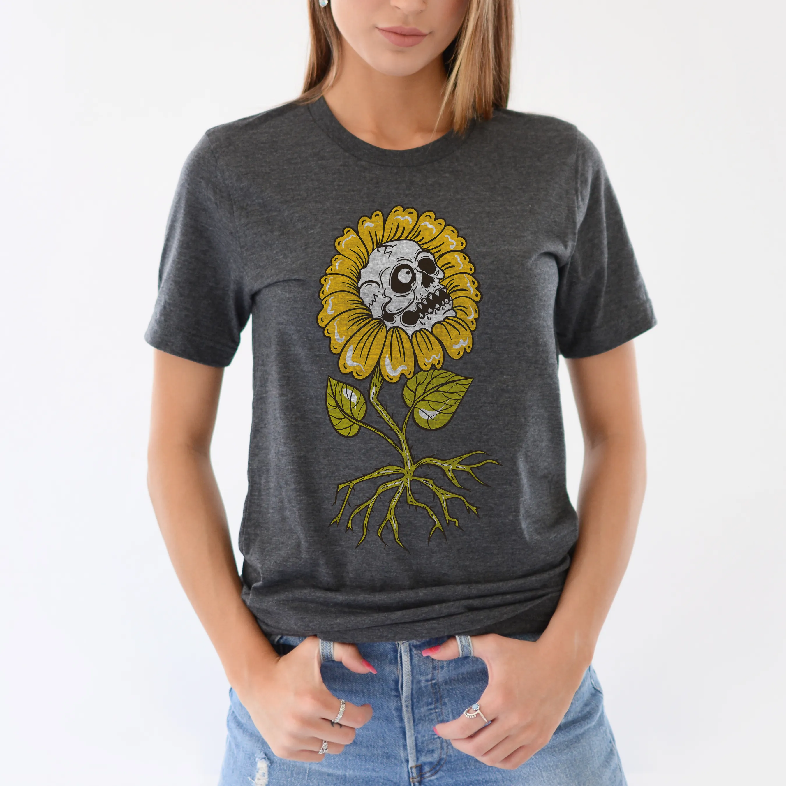 Sunflower Skull Tee