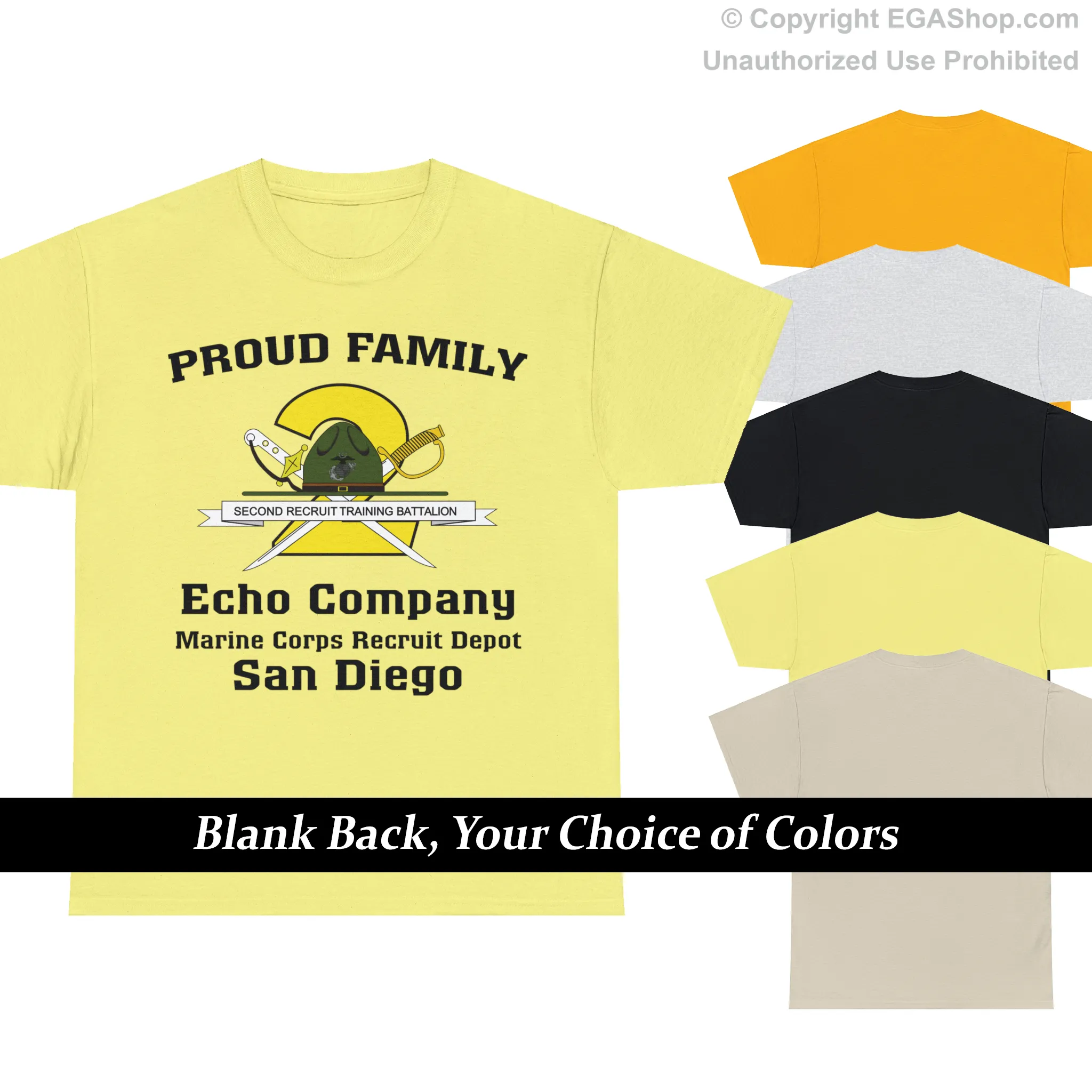 T-Shirt: Echo Co. MCRD San Diego (2nd Battalion Crest)