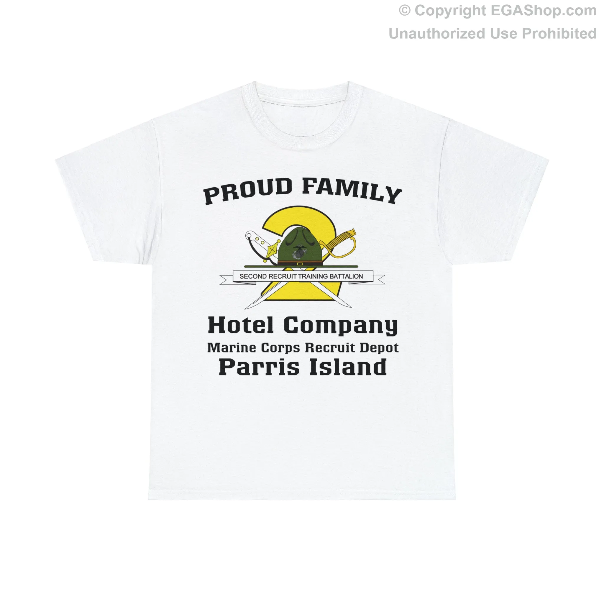 T-Shirt: Hotel Co. MCRD Parris Island (2nd Battalion Crest)