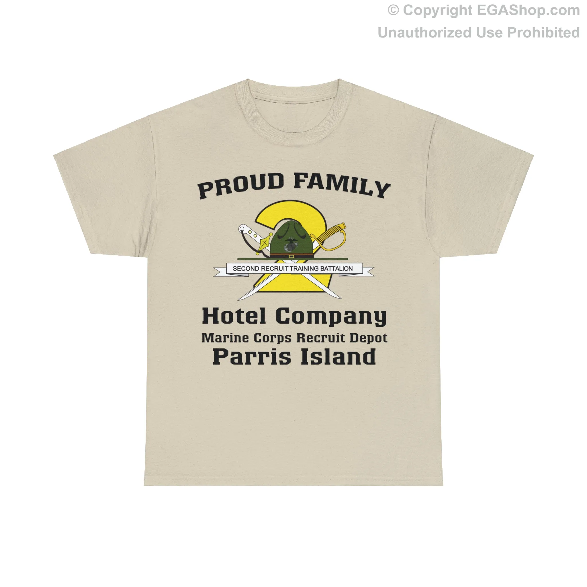 T-Shirt: Hotel Co. MCRD Parris Island (2nd Battalion Crest)