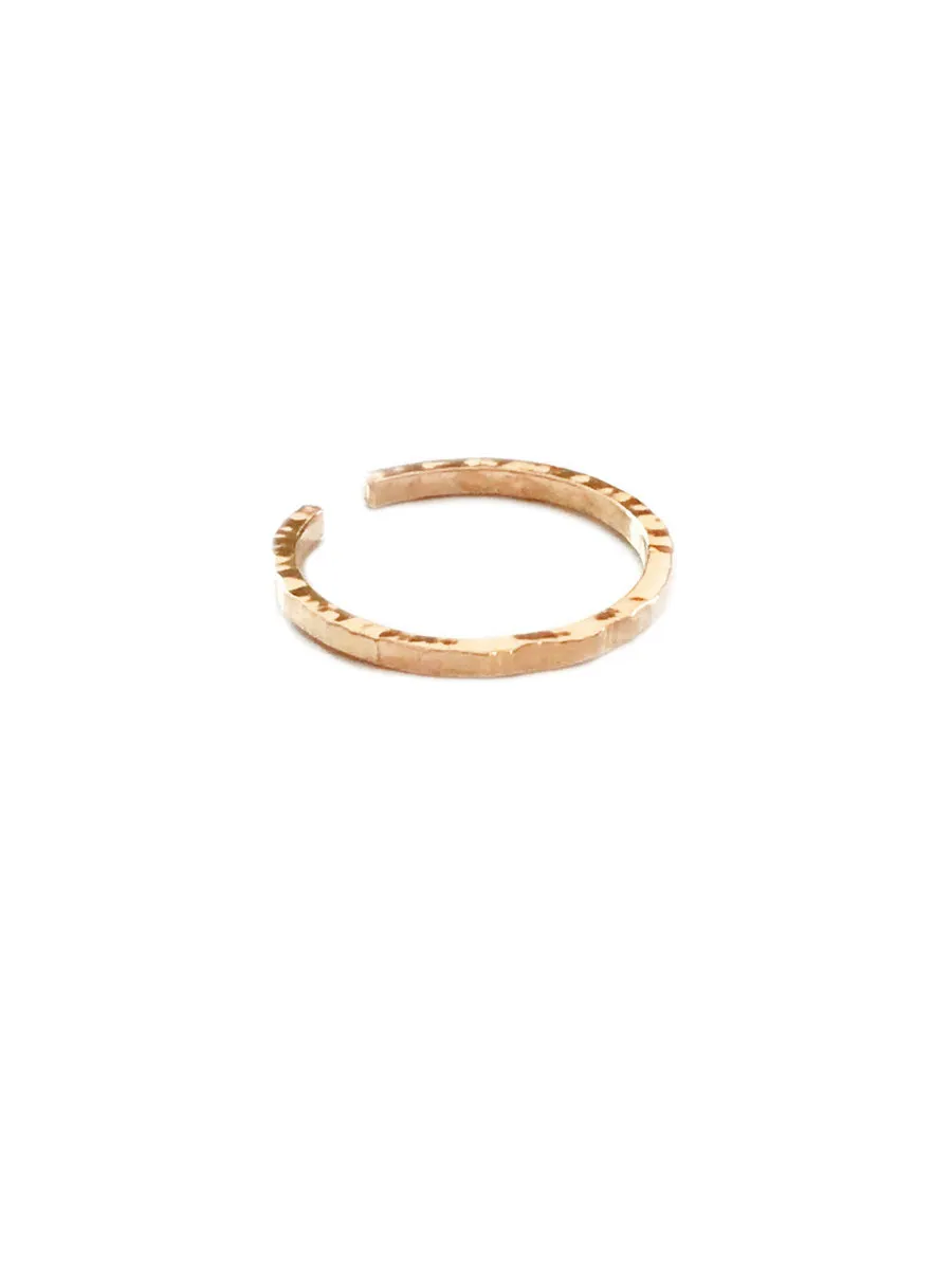 Textured Band Toe Ring