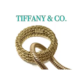 Tiffany & Co. Vintage 18K 3 Row Rope Wedding Band Ring