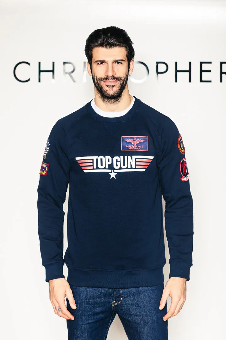 TOP GUN Unisex Logo Sweatshirt - NAVY