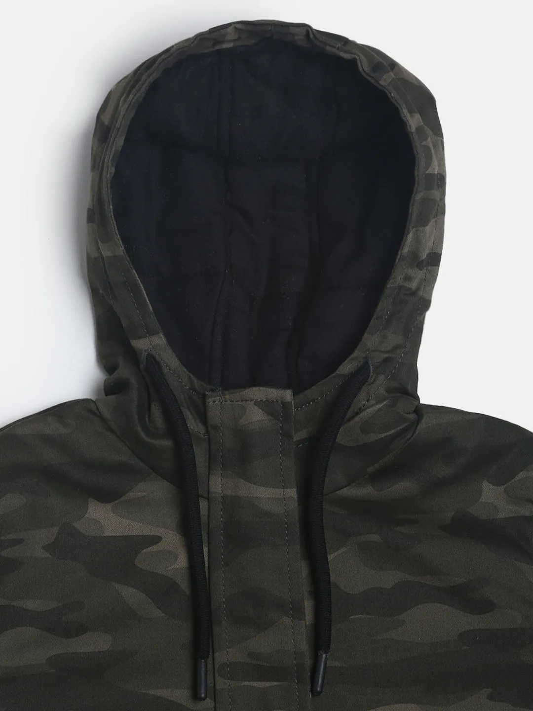 Unisex Camo Print Parka Jacket