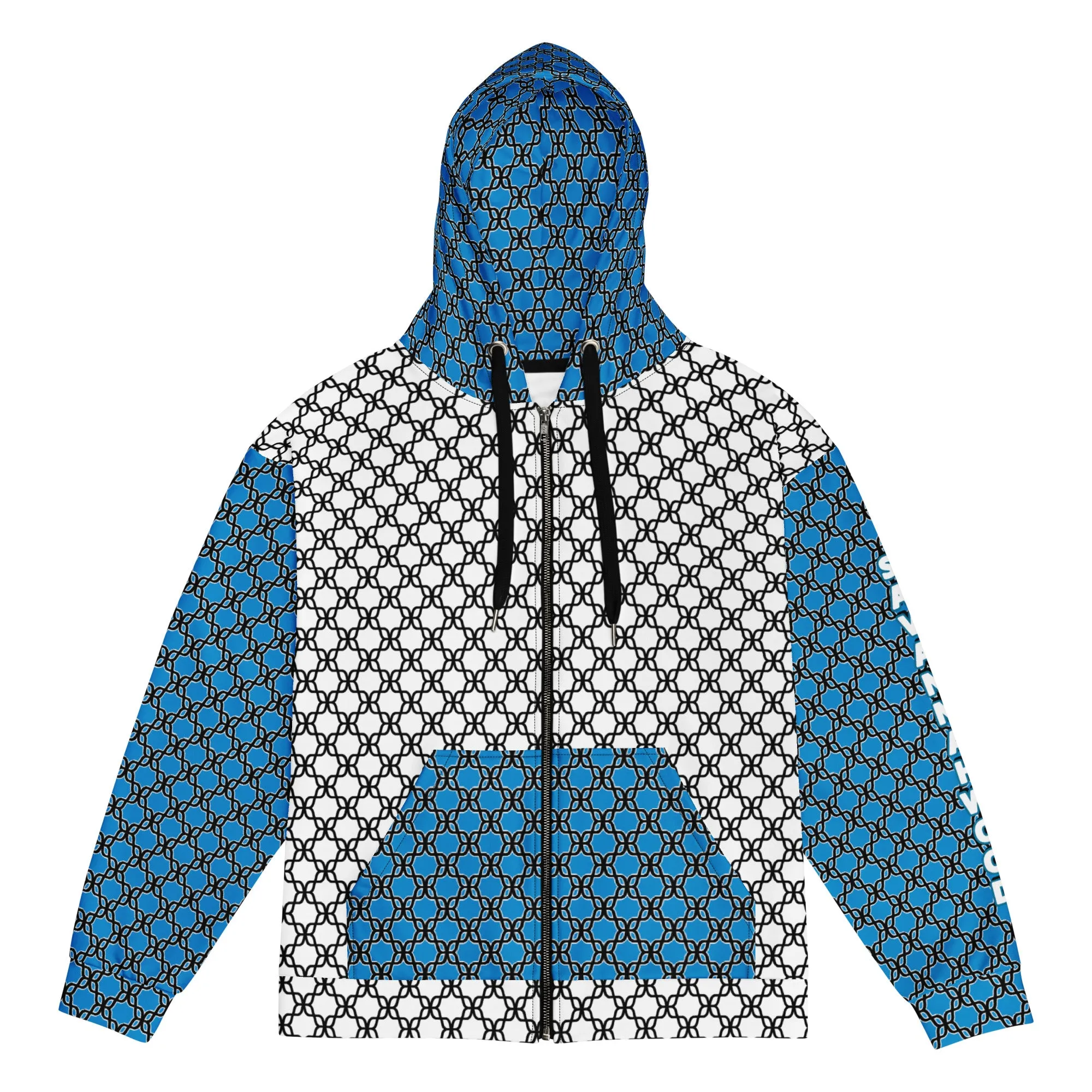 Unisex zip hoodie Aqua Chain