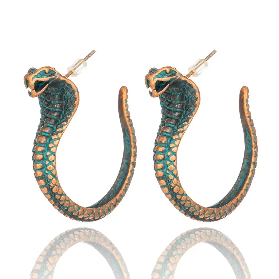 Vintage Cobra Drop Earrings