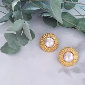 Vintage earrings - Gold pearls