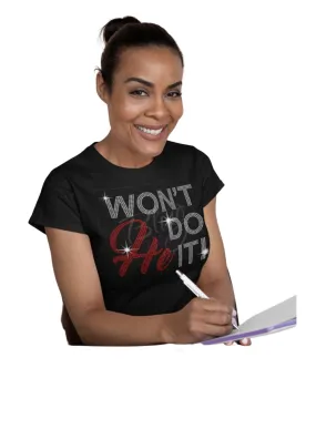 Won't He Do it! Short Sleeve Bling Tshirt