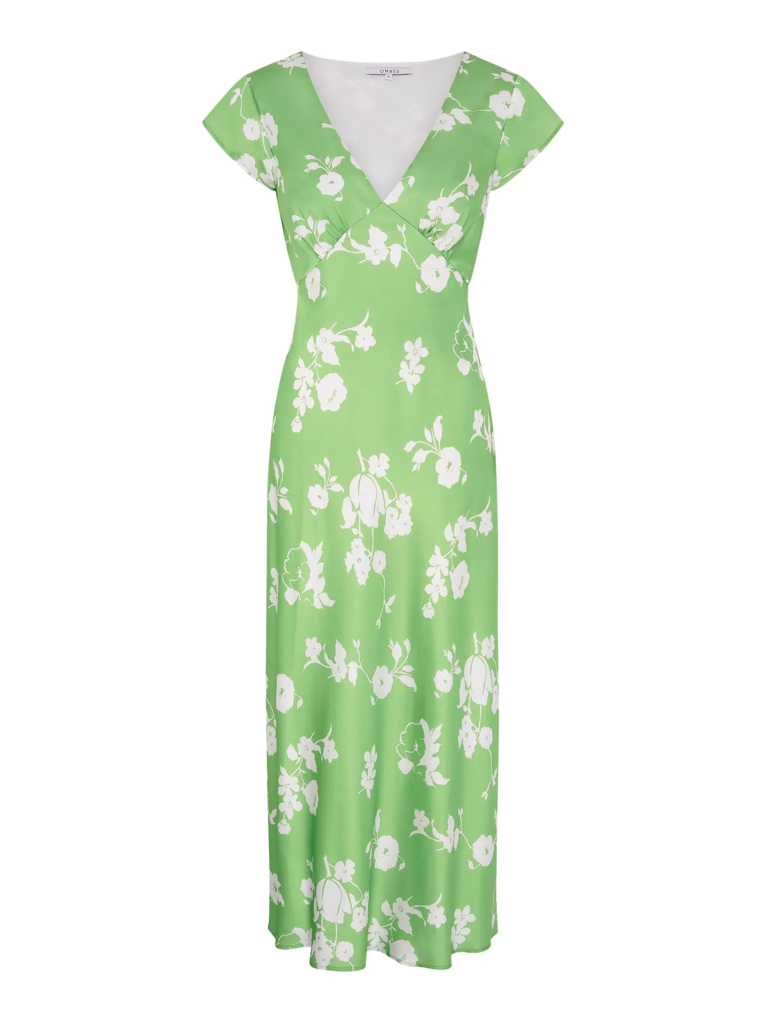 Woolf Short Sleeve Floral Slip Dress in Green