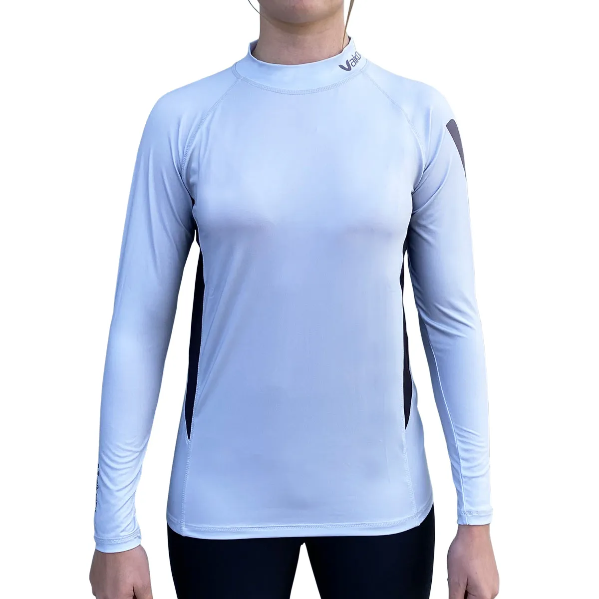 Youth Long Sleeve Rash Top - Silver/Black