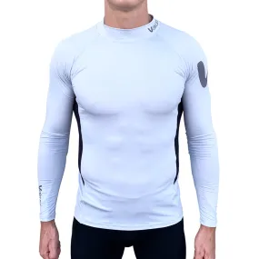 Youth Long Sleeve Rash Top - Silver/Black