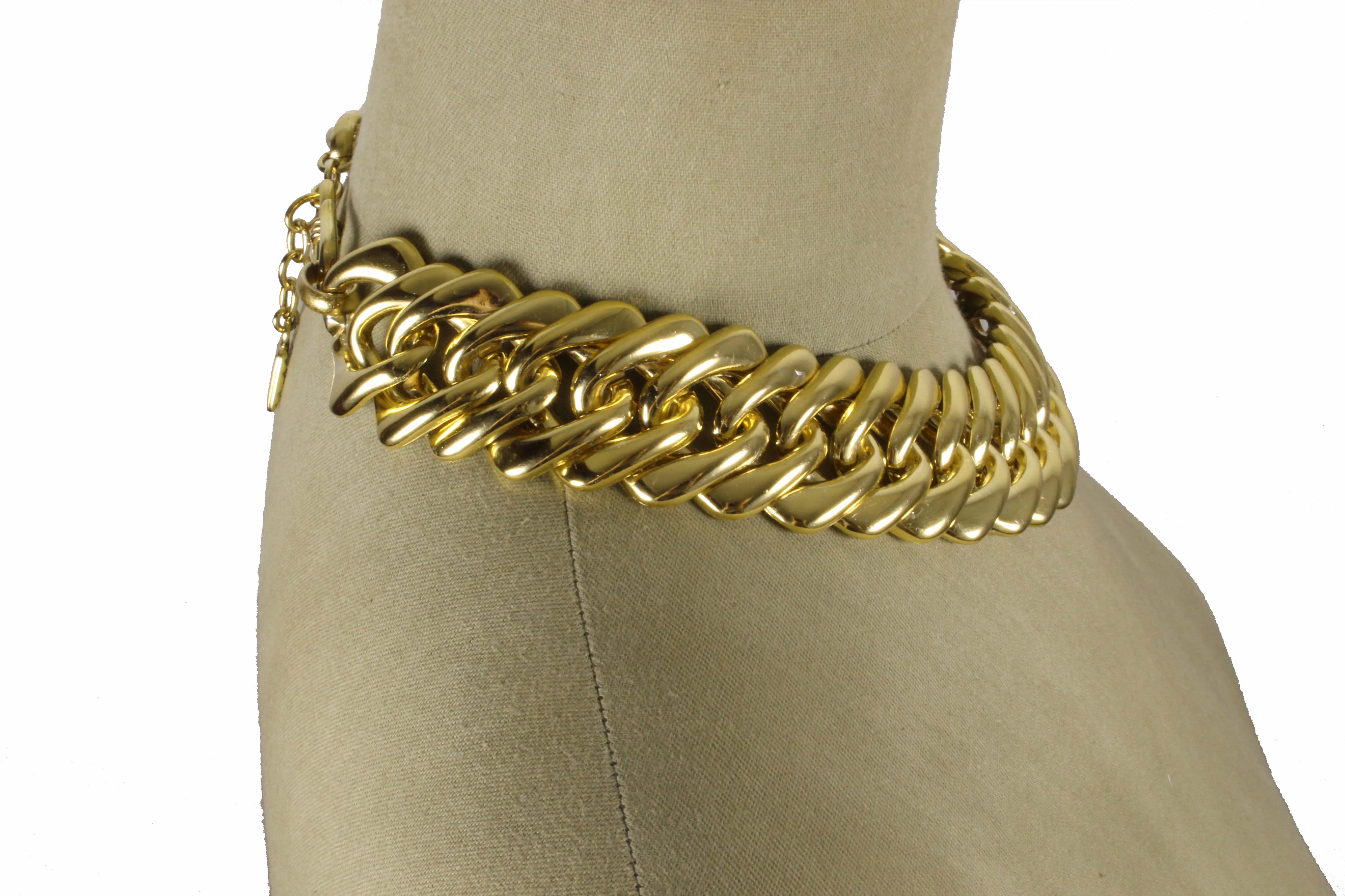 YVES SAINT LAURENT chunky chain choker necklace