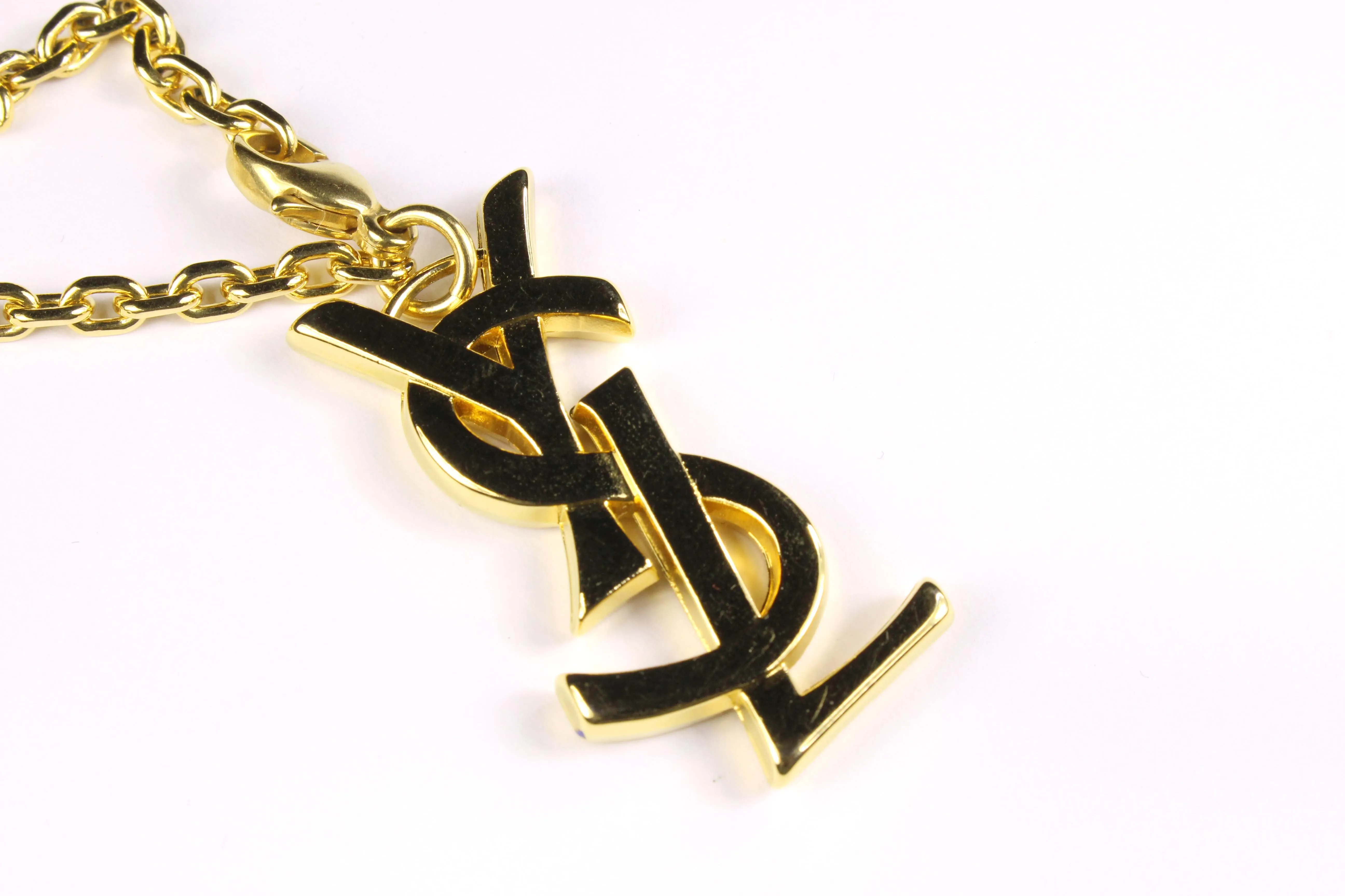 YVES SAINT LAURENT logo key-ring bag charm