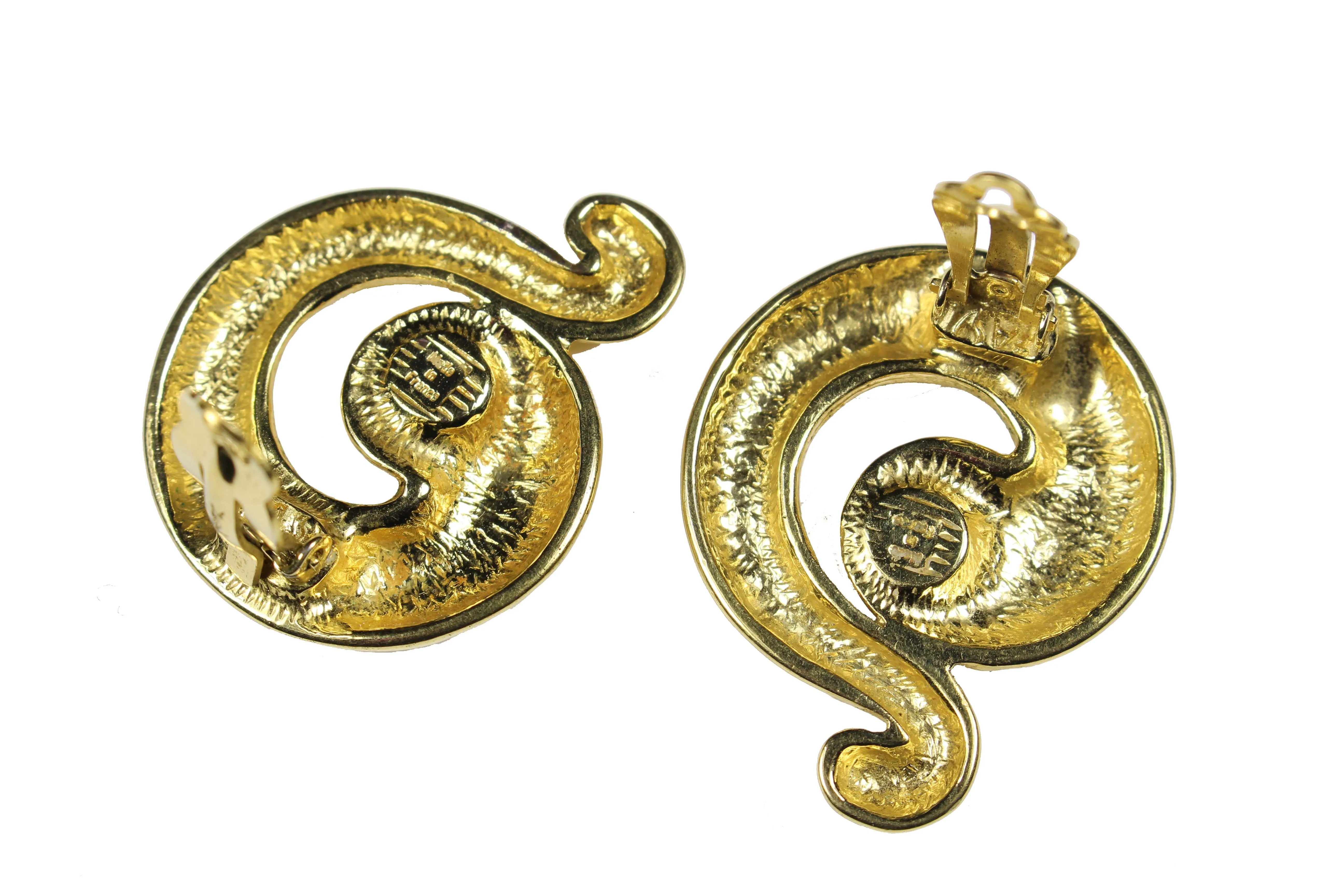 YVES SAINT LAURENT question mark earrings