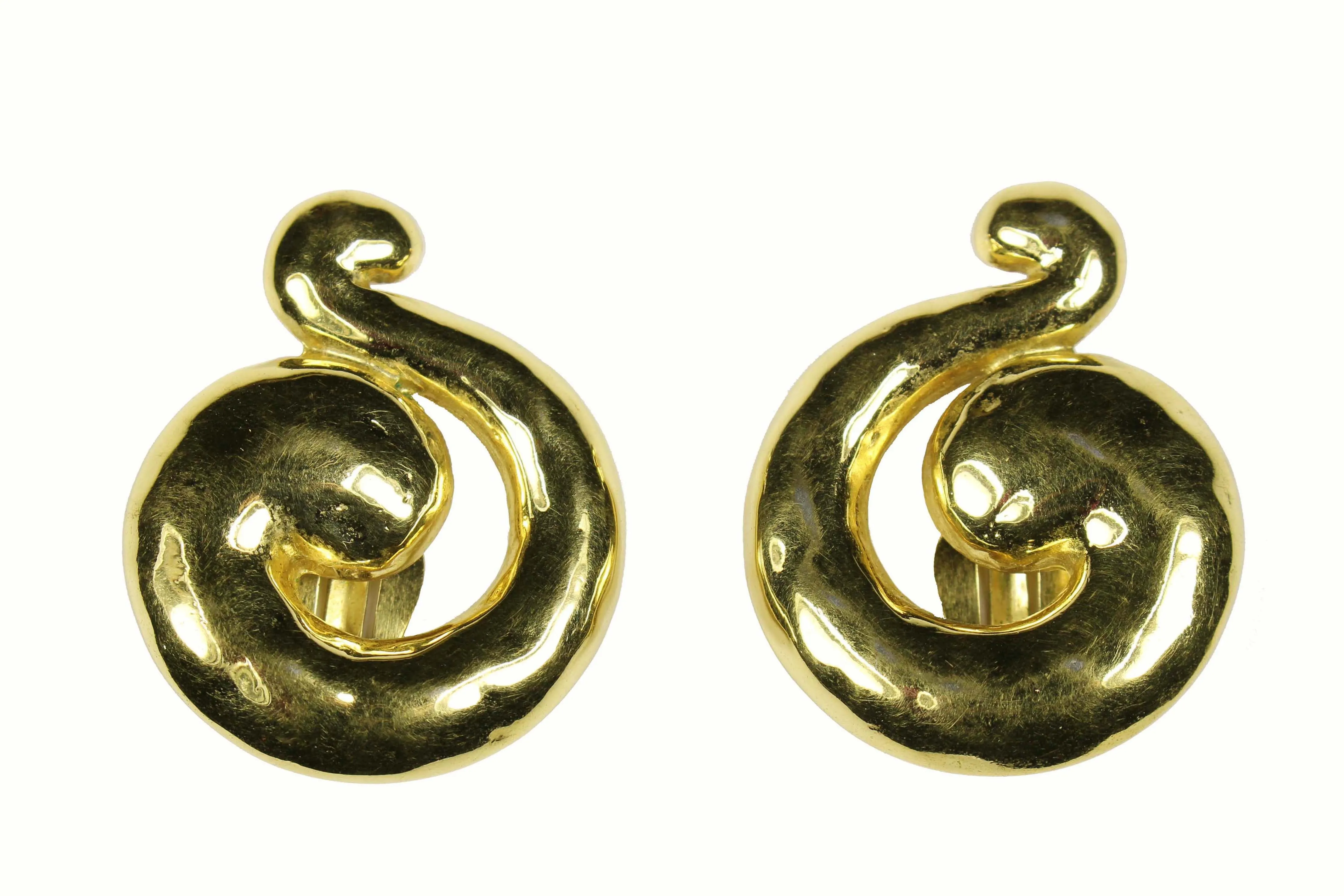 YVES SAINT LAURENT question mark earrings